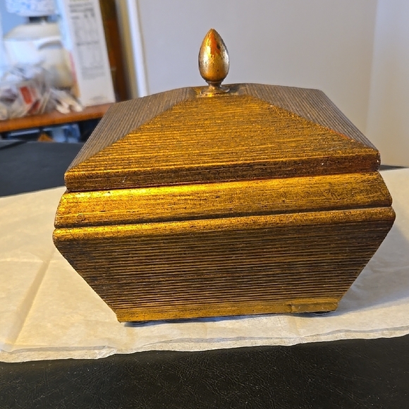 Gold and Brown Decorative Box - Picture 5 of 11